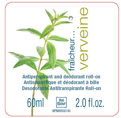 Front Label (Fraicheur Verveine Antiperspirant And Deodorant Roll On Front Label)